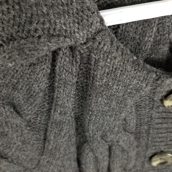 VINCE | alpaca/wool button short sleeve sweater - Picture 5 of 10